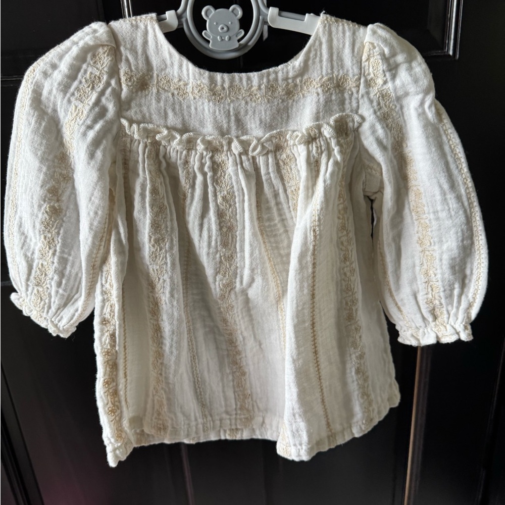 Chic Cream Textured Blouse